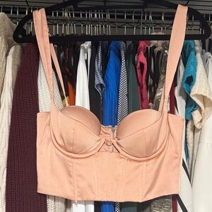 Oh Polly Blush Pink Bustier Bra